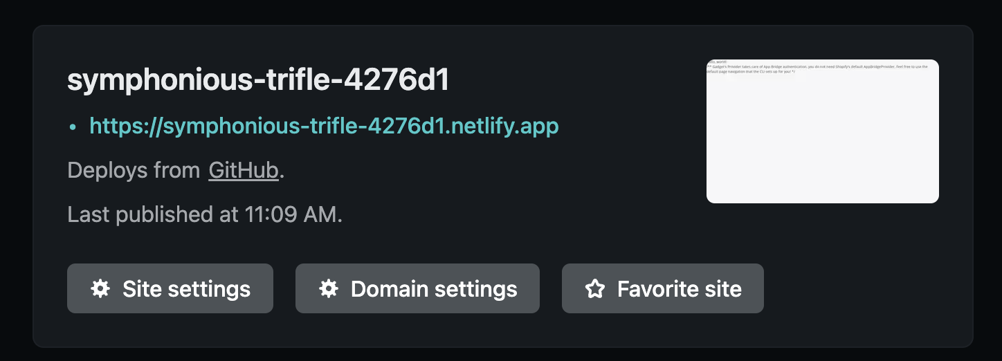 Netlify domain location image